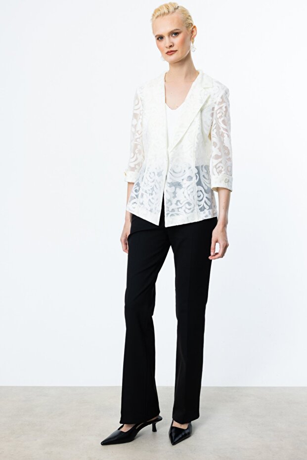 Duble Kol Dantelli Ceket - 2