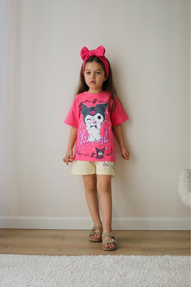 Girl's Summer Top and Bottom Set with Shorts