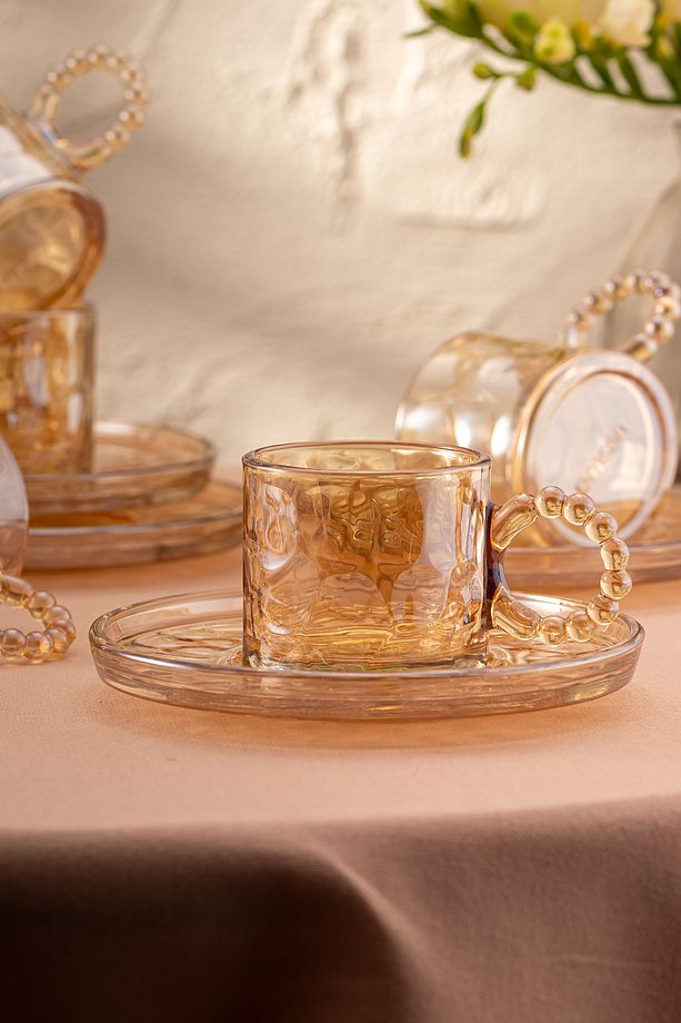 Çifte Kavrulmuş 100 ml 6'lı Kahve Fincan Takımı - 7