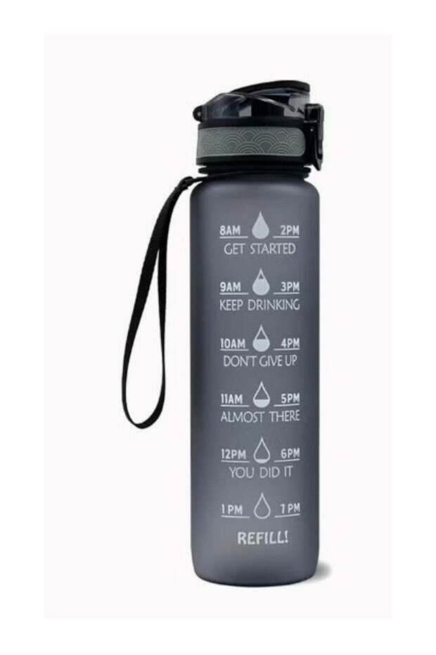 Sports Water Bottle with Time Marker BPA Free & Leak proof