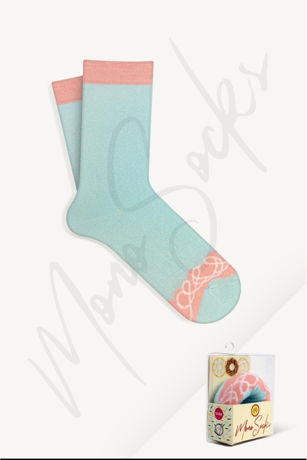 Tekli Pamuklu Donut Çorap - 2