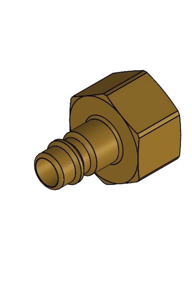 Kompresör Hava Jakı Sarı Dişi Hortum Ucu 1/4" BSP - 3