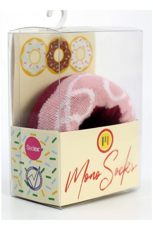 Tekli Pamuklu Donut Çorap - 3