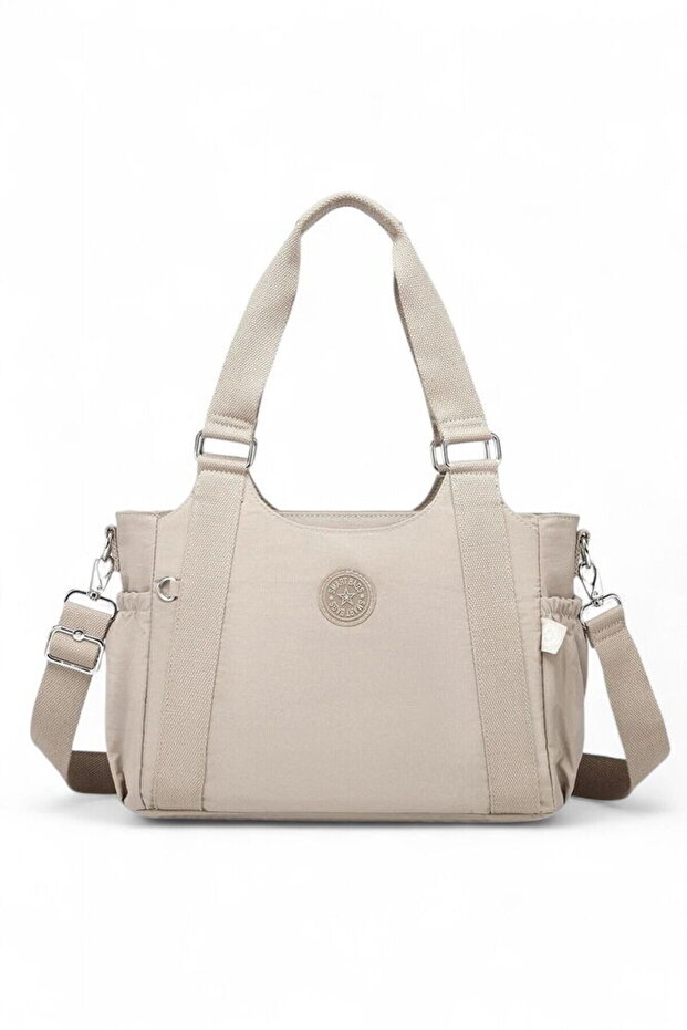 Crinkle Beige Women's Shoulder Bag Smk 1163-1