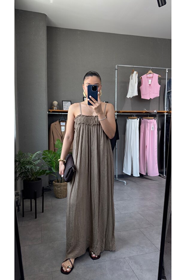 فستان طويل بحزام حبل - 1