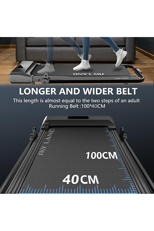2HP Foldable Walking Pad | Under Desk, Bluetooth, LCD, Remote, Two Speed Methods – EM-1305 - 5