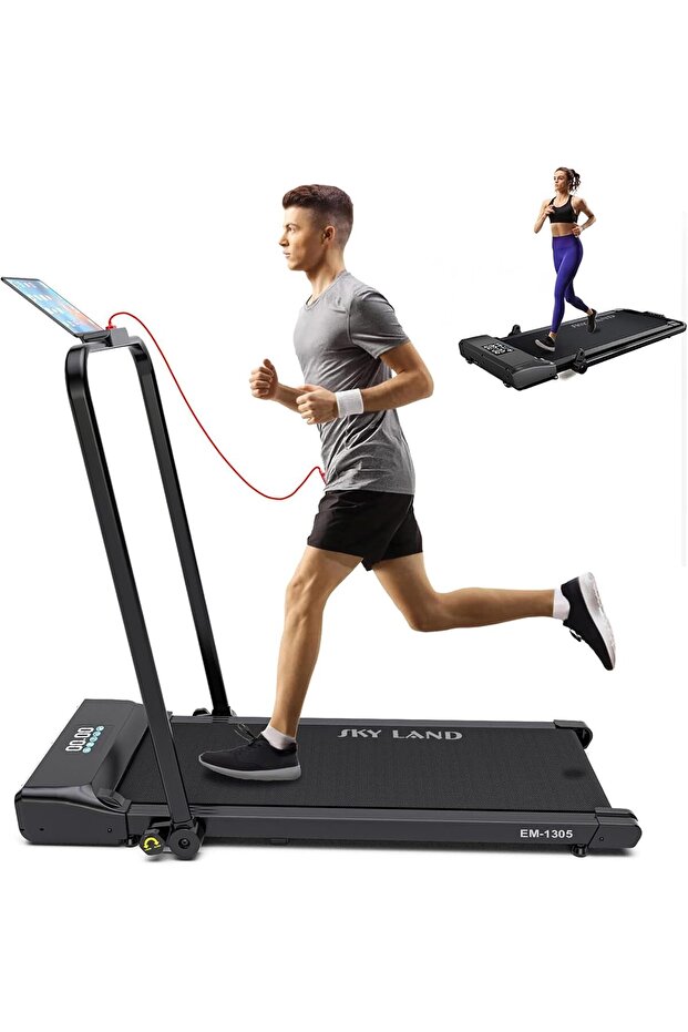 2HP Foldable Walking Pad | Under Desk, Bluetooth, LCD, Remote, Two Speed Methods – EM-1305 - 1