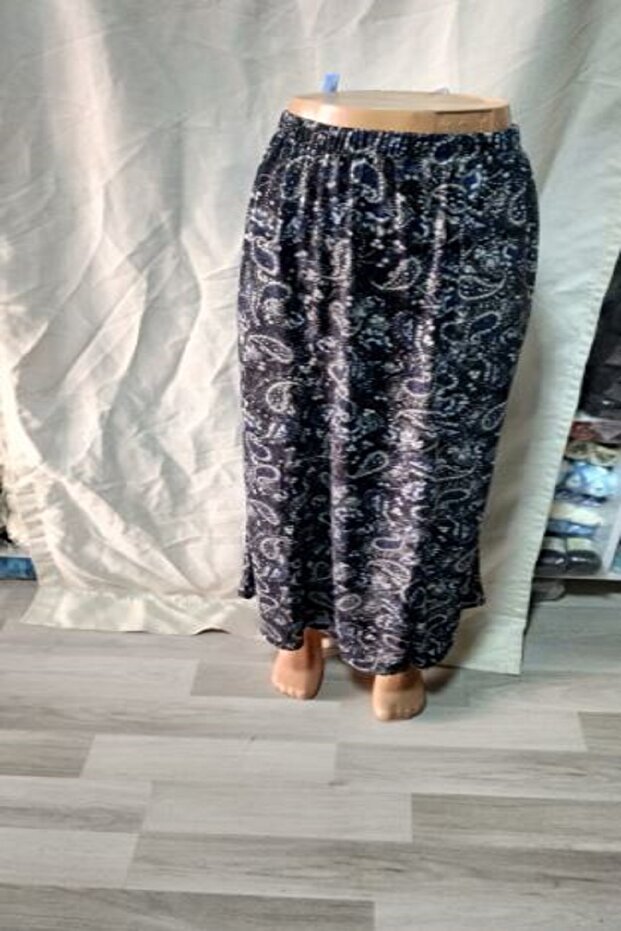 Black-Light Blue Beige Black Sal Pattern Combed Balloon Skirt with Elastic Waist 1 Piece Skirt Quality Stylish Beautiful