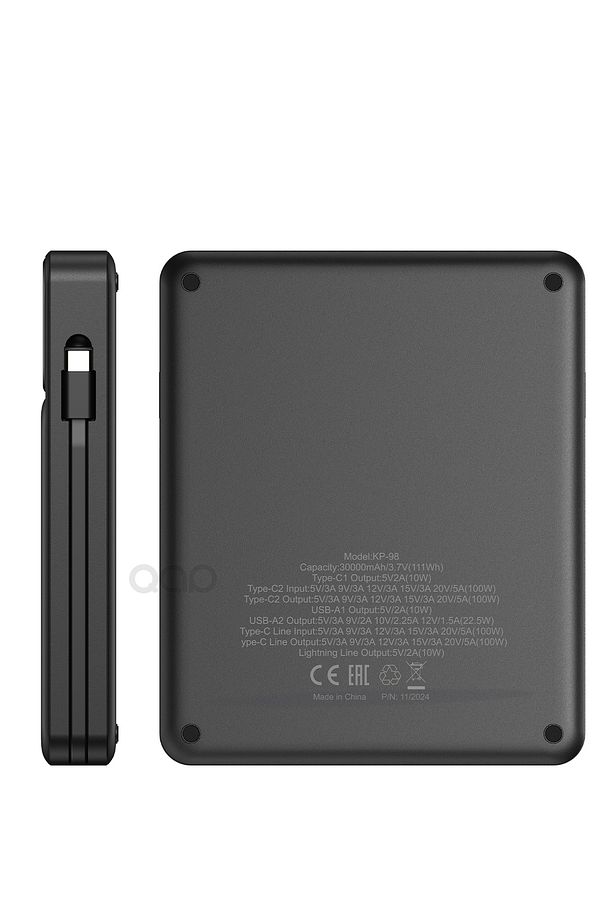 100 WATT Süper Hızlı Şarj Power Bank Macbook & Notebook Şarj Eder 30000 Mah Laptop Şarjı - 6