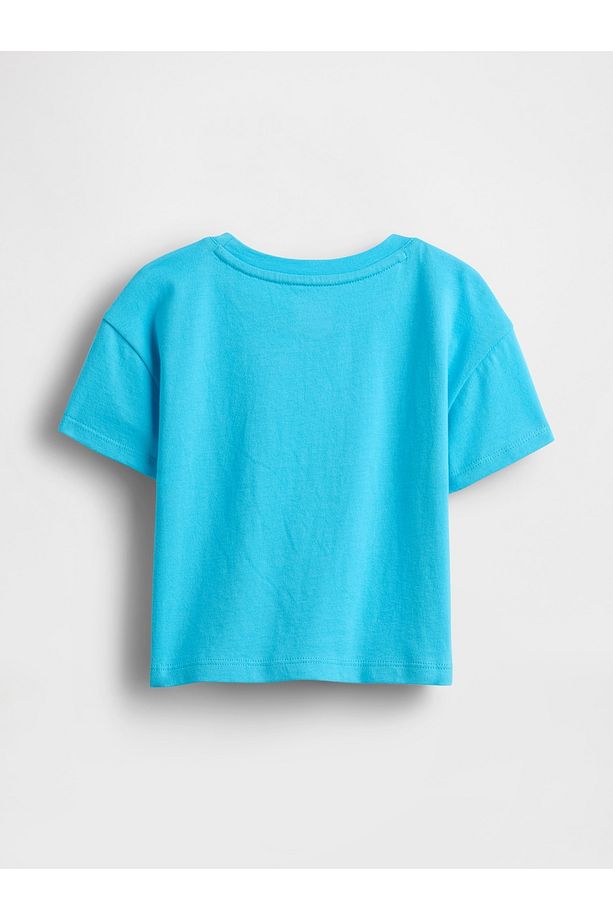 Kız Bebek Mavi Mix & Match Relaxed Grafik T-Shirt - 2
