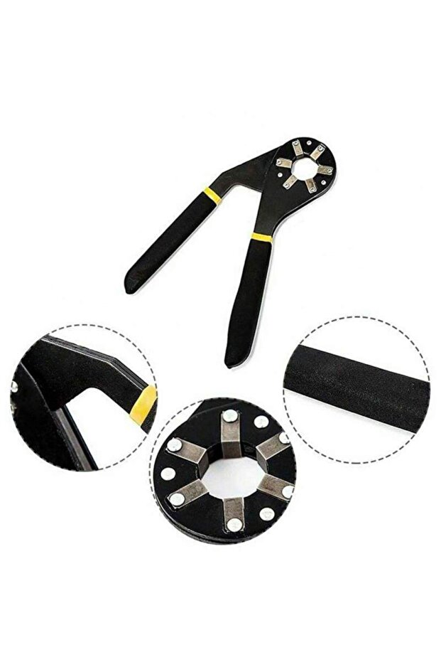 6" Bionic Universal Wrench, Hexagonal Magic Wrench, Black - 4