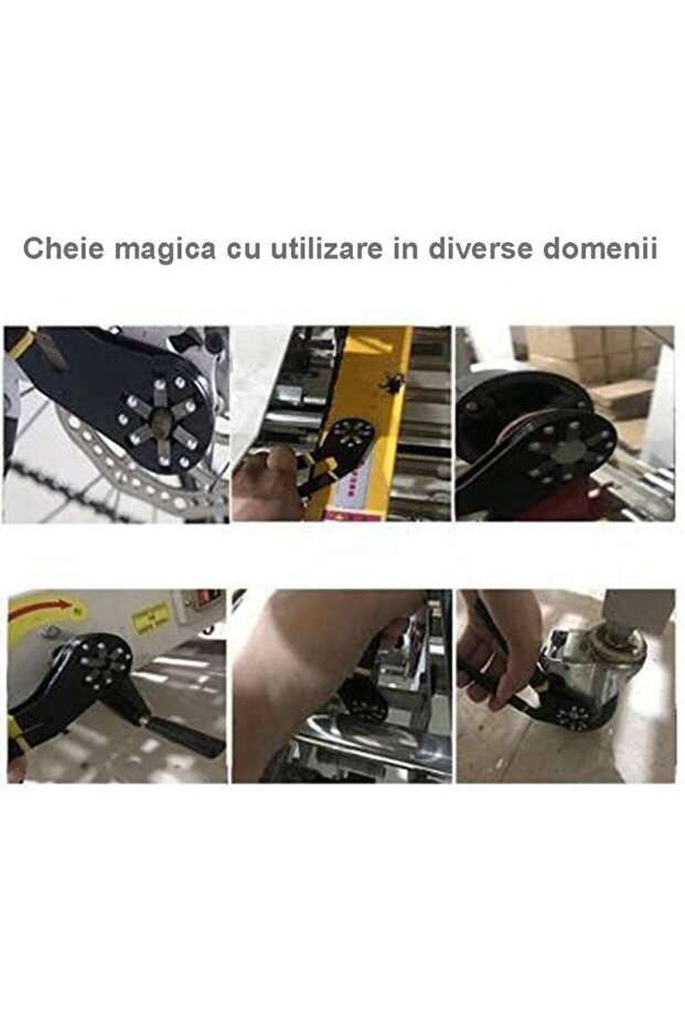 6" Bionic Universal Wrench, Hexagonal Magic Wrench, Black - 5