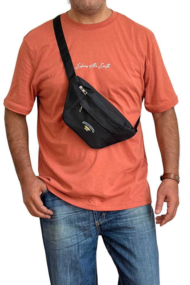 Minnesota 3 Compartment Men's Waist and Cross Shoulder Bag Black