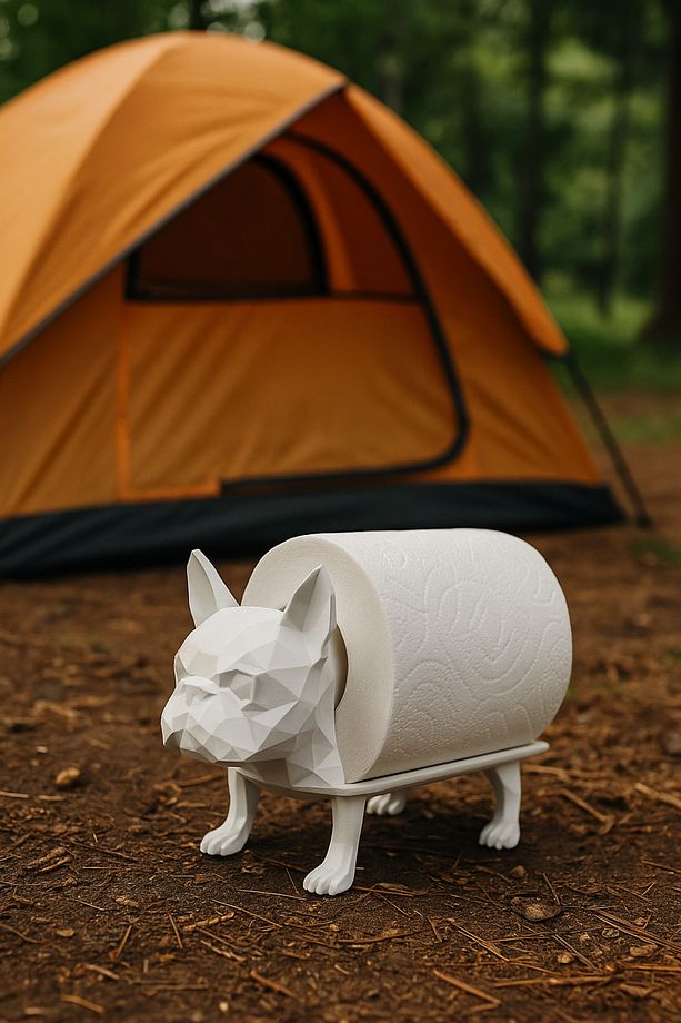 Dekoratif Tuvalet Kağıdı Pratik Ev Dekorasyon Buldog Tuvalet Tasarım 14 X 12 Cm - 2