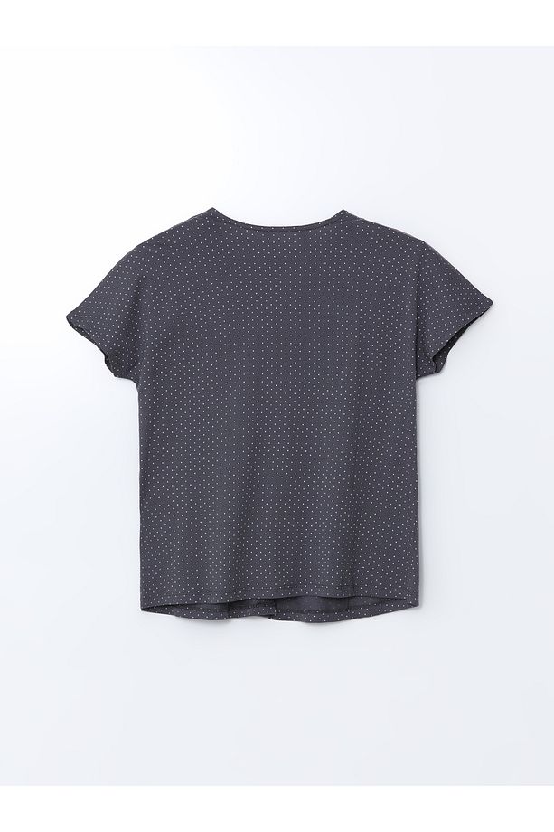 V Yaka Puantiyeli Hamile Pijama Takımı - 8