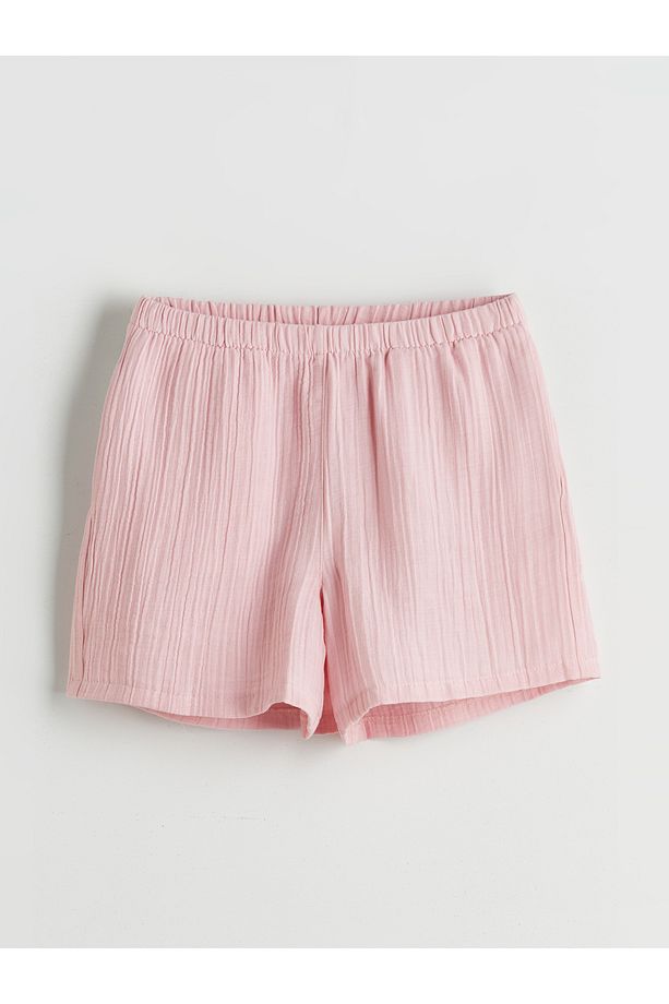Gömlek Yaka Dokulu Kadın Şortlu Pijama Takımı - 4