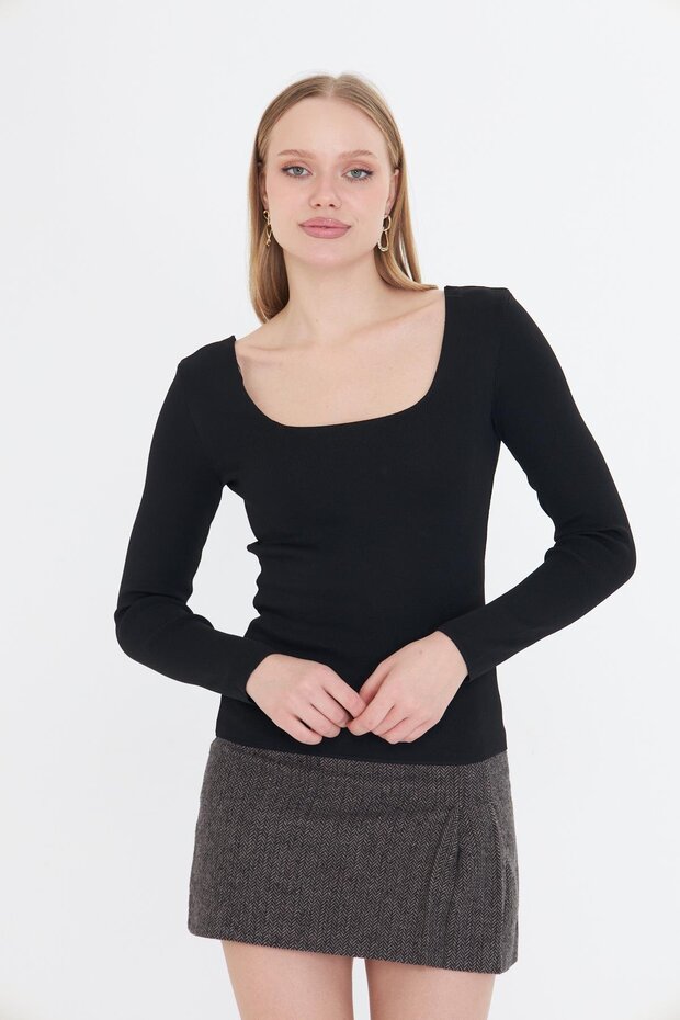 Geniş Yaka Triko - 4