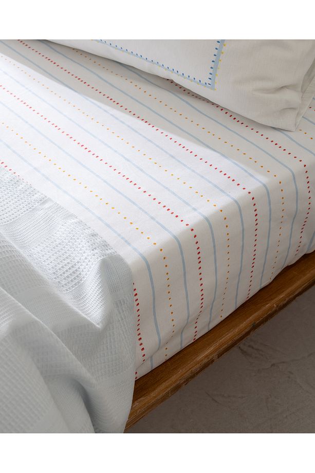 Mathilda King Size %100 Pamuk Karde Düz Pike Takımı - Açık Mavi - 4