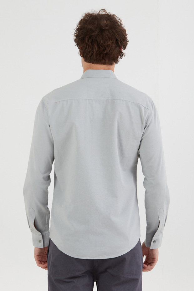 Basic Çift Cepli Gömlek - 3