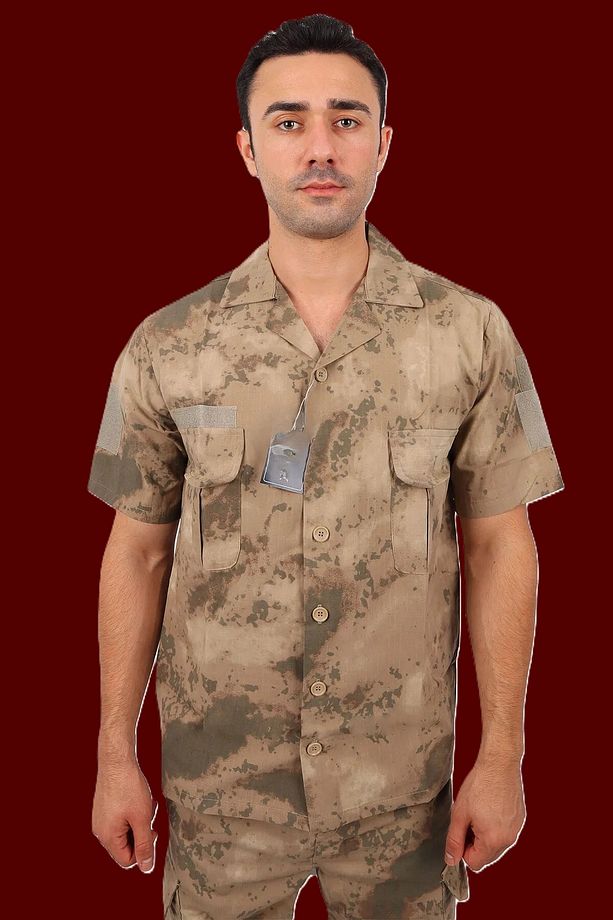 jandarma kısa kol gömlek yazlık süper istihkak kumaş - 1