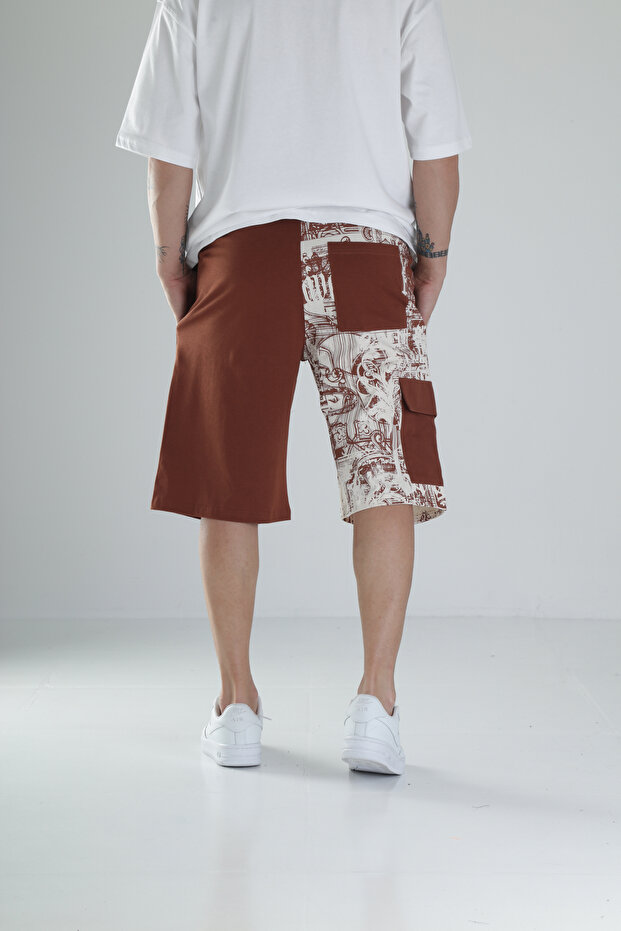 شورت منقوش بتصميم البلاط - 3