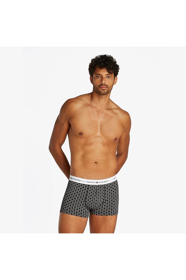 3 Parça Trunk Print Erkek Gri/Haki/Lacivert Boxer - 1