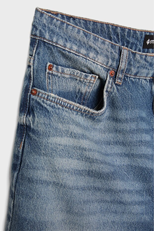 D95 Jort denim bermuda şort - 8
