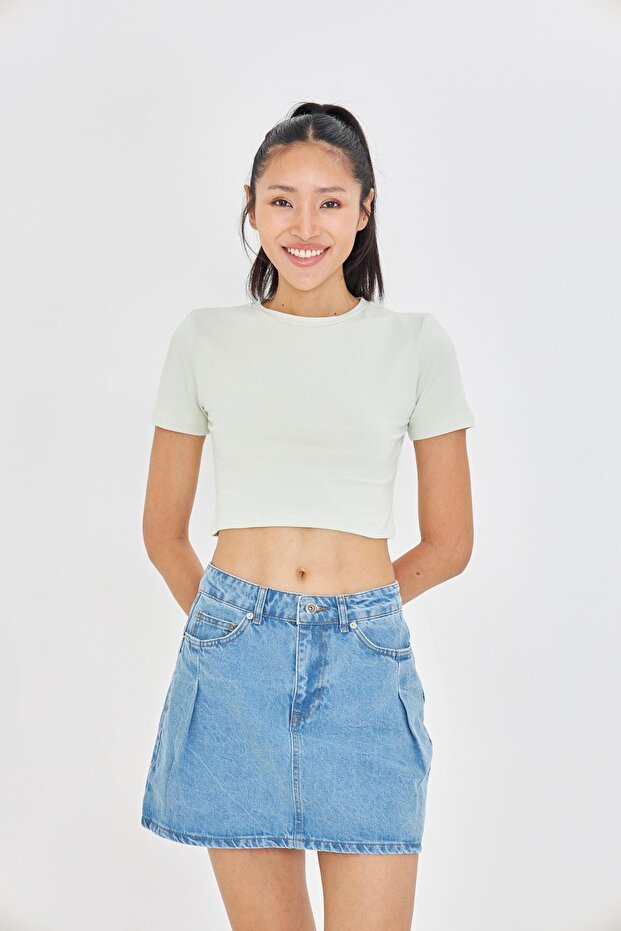 Basic Crop T-Shirt - 4