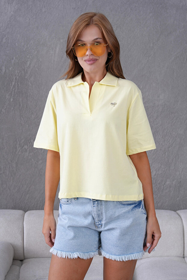 Polo Yaka Örme T-Shirt - 1