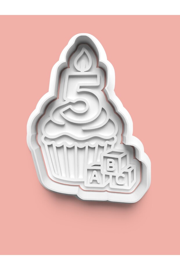 Quinquagenarian Birthday Cookie Mold and Sugar Dough Mold - 5 Numbers