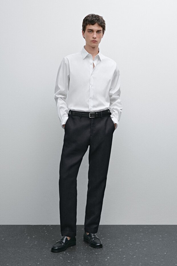 Esnek slim fit gömlek - 1