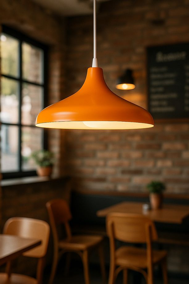 Nil Turuncu Renk Özel Tasarım Modern Dekoratif Cafe Sarkıt Cafe - Mutfak Tekli Avize - 3