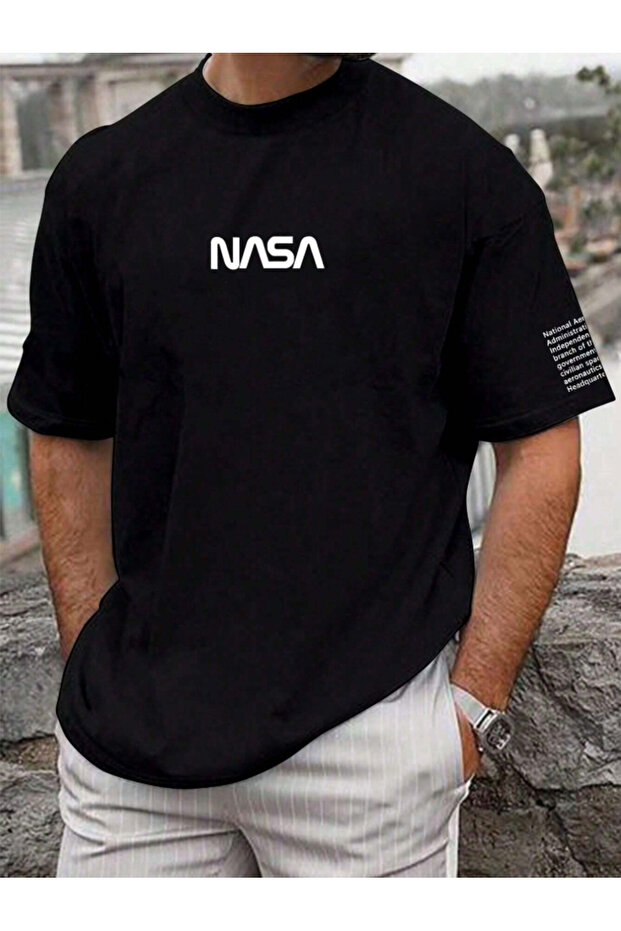 Unisex Men/Women Nasa Custom Printed Oversize Cotton T-Shirt