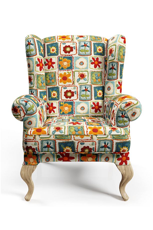 PATCHWORK DESENLİ DİJİTAL BAKILI DÖŞEMELİK KUMAŞ. PAMUK ASTARLI SAĞLAM KUMAŞ - 3