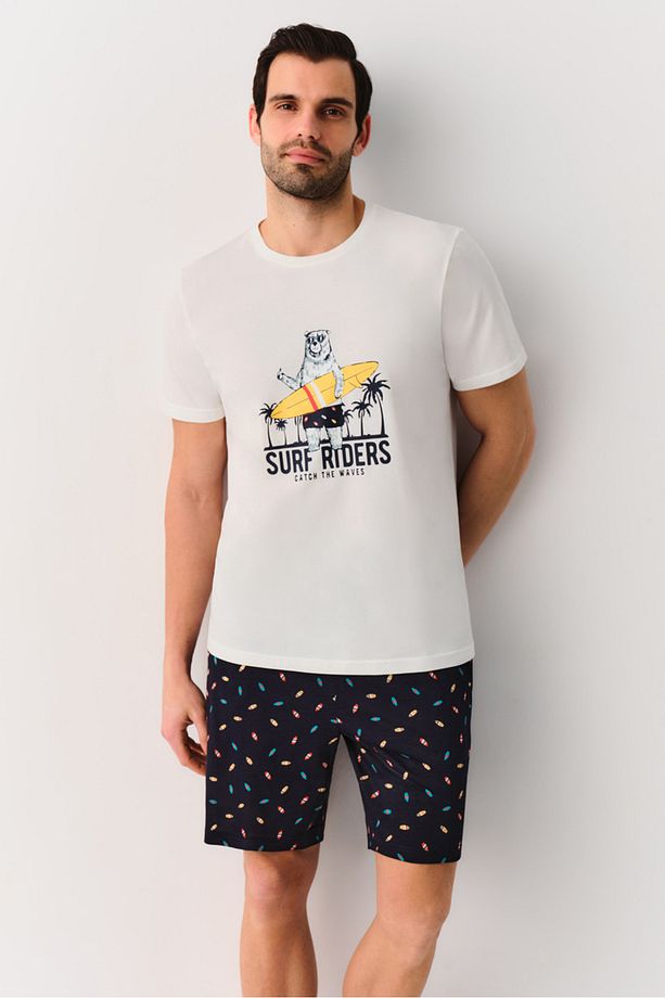 Riders Erkek Şort Pijama Takımı - 2