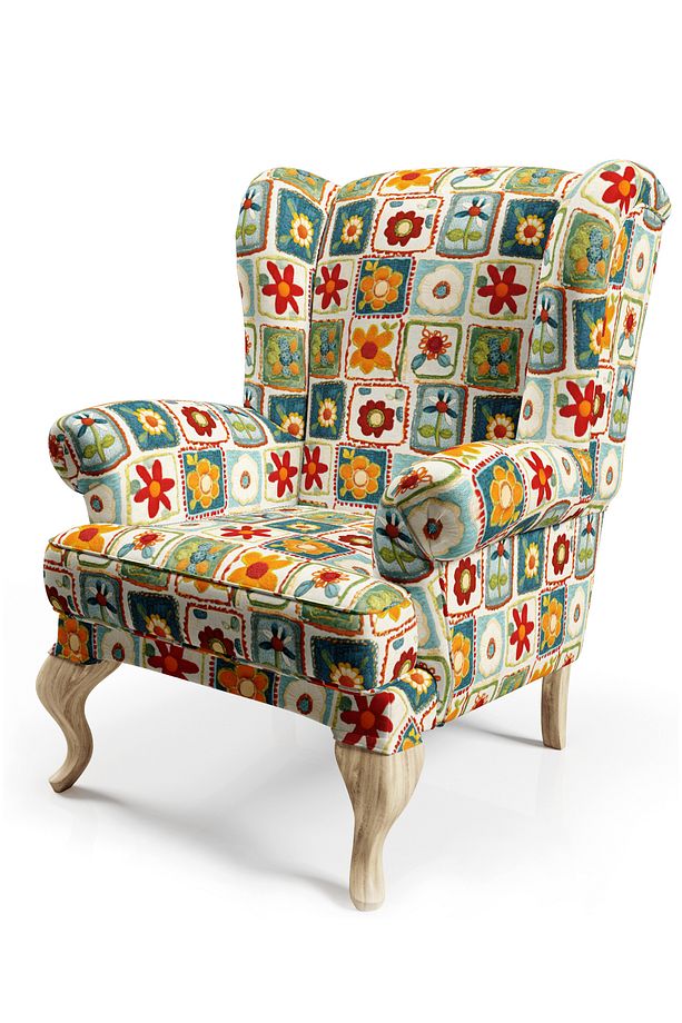 PATCHWORK DESENLİ DİJİTAL BAKILI DÖŞEMELİK KUMAŞ. PAMUK ASTARLI SAĞLAM KUMAŞ - 5
