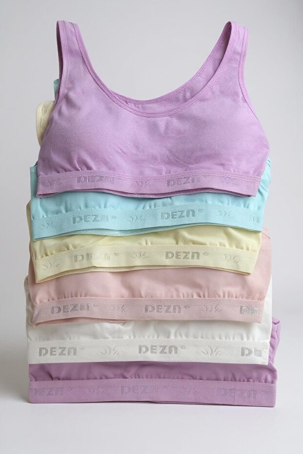 6-Piece Girl's Thick Strap Padded Bustier Training Bra - Dondeza & Tutku Underwear Bayii