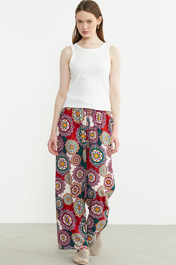 Fitilli Basic Kolsuz Tişört - Ekru - 2