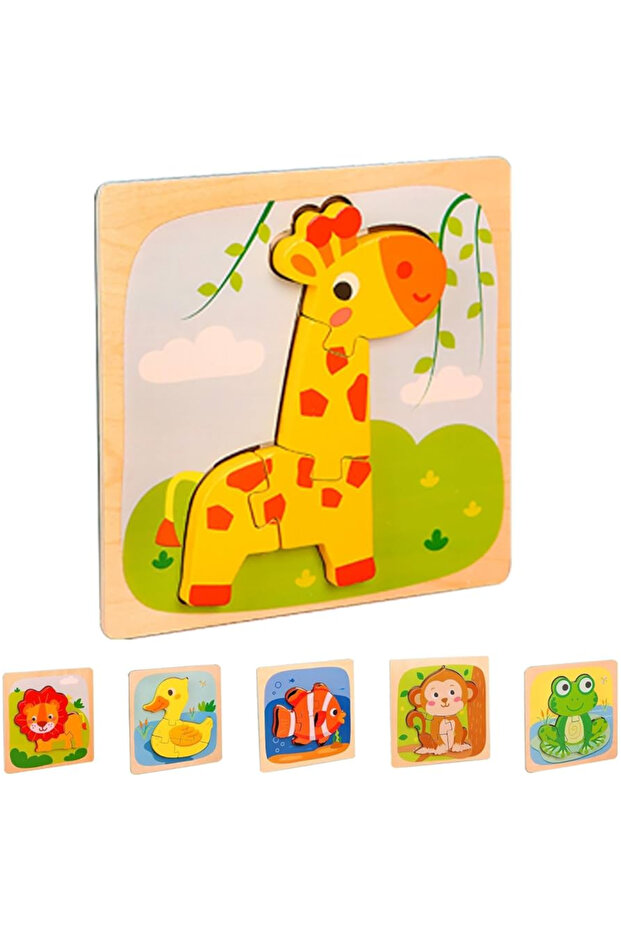 5-piece 3D puzzle, giraffe pattern - 5