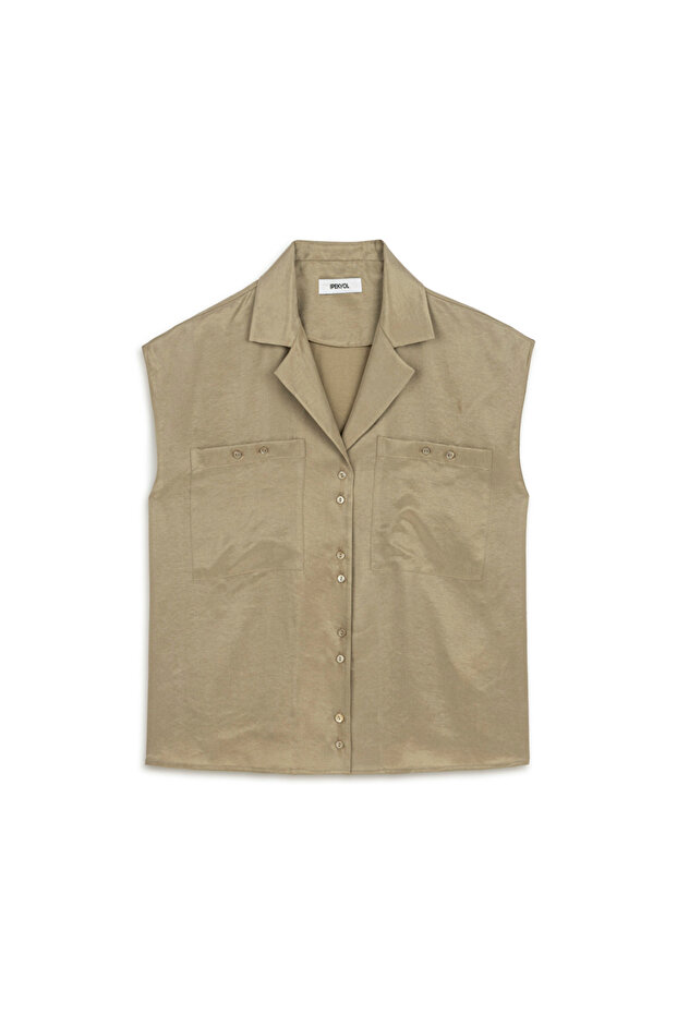 Geniş cepli gömlek - 3