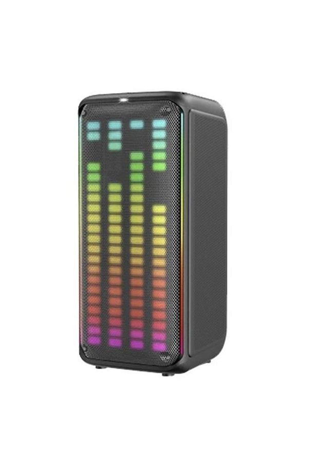 KTS-1911 Siyah Mikrofonlu Kumandalı RGB Ledli Taşınabilir Bluetooth Hoparlör Parti Speaker - 4