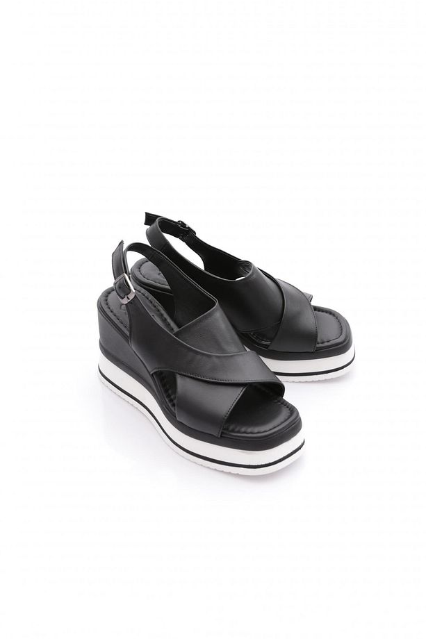 722-24170 Kadin Mega Kalin Taban Sandalet - 2