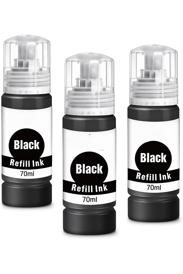 Muadil Siyah Mürekkep Ecotank L3211,l3250,l3251 Uyumlu 103 Siyah 3 Adet 70ml - 1