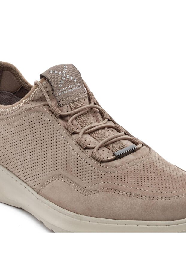 18231 Vizon Hakiki Deri Erkek Sneaker Ayakkabı - 5