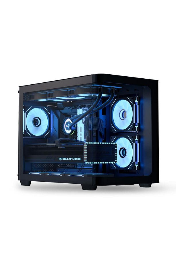 AE P300C BK 3x12cm Mirror A-RGB Fanlı, Panoramik Tempered Panel, mATX uyumlu - 1