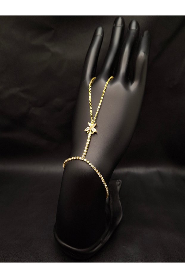 Gold Color Stone Waterway Model Steel Shahmeran with Butterfly Detail