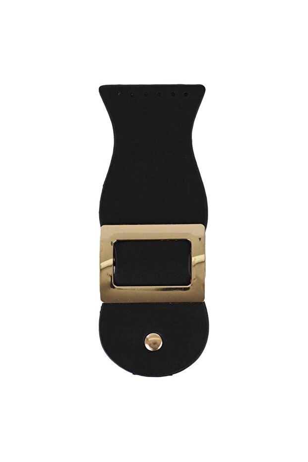 Large Rectangular Buckle Magnet Bag Closure - Black - 1