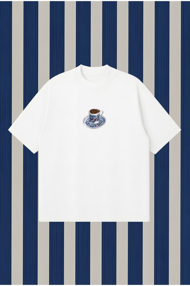 Turkish Coffee Boxy Fit Oversized Unisex %100 Cotton Pack Tshirt – Printed T-Shirt | Streetwear