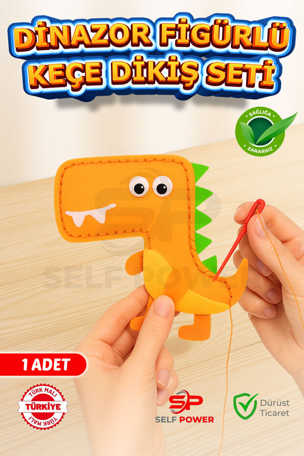 DIY Felt Sewing Crafts for Kids Dinosaur Educational Toy for Children Age 3 and Above