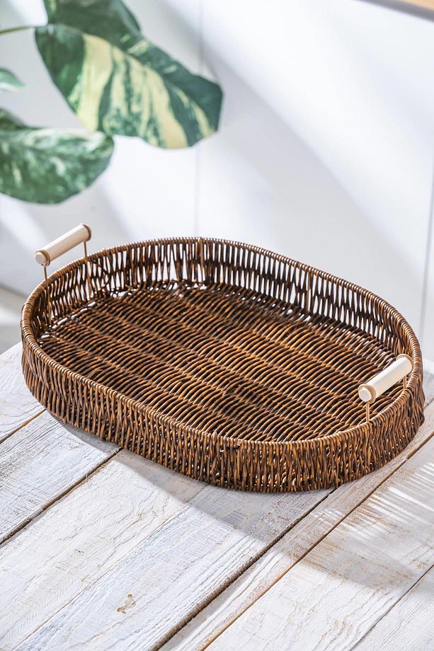 Nomad 3 lü Oval Hasır Tepsi Seti - 3